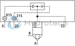 technical illustration-R900938244-Size 63, symbol G, hydraulically actuated