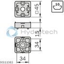 technical illustration-3842191175-End connector 45x45 set (standard)