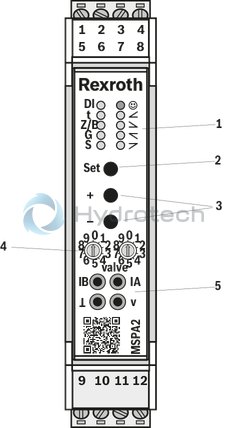 technical illustration-R901439034-Valve amplifier for proportional valves with 1 solenoid without position feedback