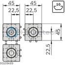 technical illustration-3842523874-Cubic connector 45/3