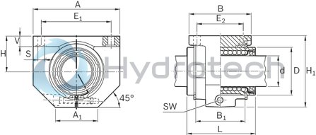 technical illustration-R106621600-Linear set (steel), E-M-16, with two seals
