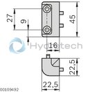 technical illustration-3842535637-Corner bracket for frame profile 22.5x45