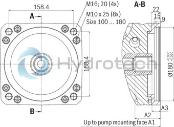 technical illustration-R901135309-Pump A10VSO BR32 with analog OBE