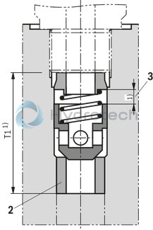 technical illustration-R900345744-Check valve, cartridge design