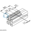 technical illustration-SLIDING ELEMENT-Glider, middle, single-sided N10