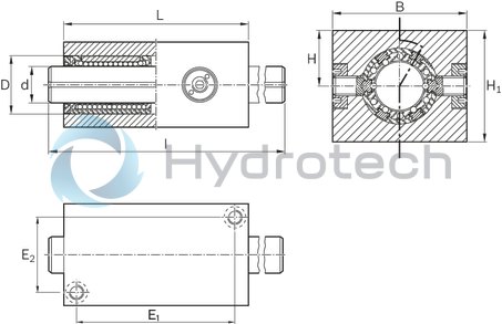 technical illustration-R109752580-Linear set (steel), DRT2-25-WV-500, without seal