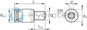 technical illustration-R341703509-Plug-in connection - straight - M6
