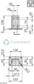 technical illustration-BASE PLATE-Base plate, steel 40x80