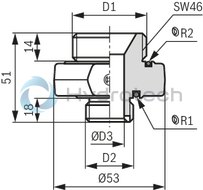 technical illustration-0531610632-Hydraulic accumulator as per Pressure Equipment Directive 97/23/EC Diaphragm material for different applications