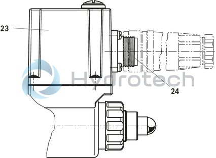 technical illustration-R901350583-Size 10, B &rarr; A, electrical with integrated electronics, 24 VDC