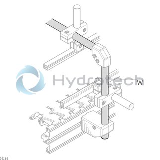 technical illustration-3842539500-Vertical clamping holder D18 L160