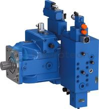 technical illustration-R902544146-Robust pump with very long service life Low operating noise Through drive for mounting of further pumps up to same nominal size Flow direction changes smoothly when the swashplate is moved through the neutral position Axial and radial load capacity of drive shaft Modular system Visual swivel angle indicator Short control response times HF-operation possible with lower specification Swashplate design