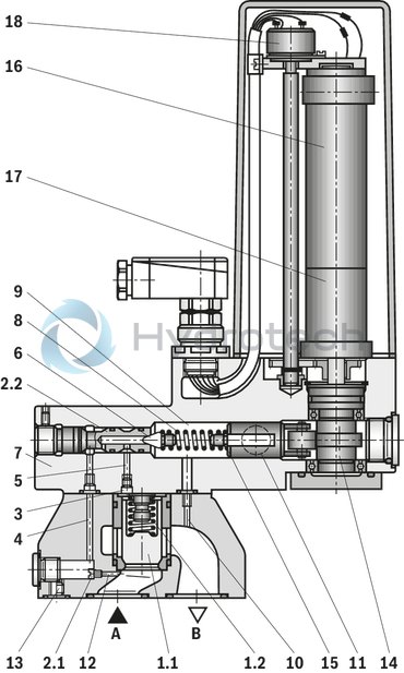 technical illustration-R900588495-Size , X &rarr; Y, electrical with external amplifier,
