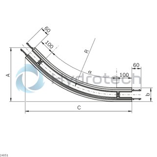 technical illustration-3842547072-Sliding curve horizontal AL VFplus 65 30&deg;