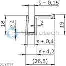technical illustration-3842536533-Door handle profile S5 L3000