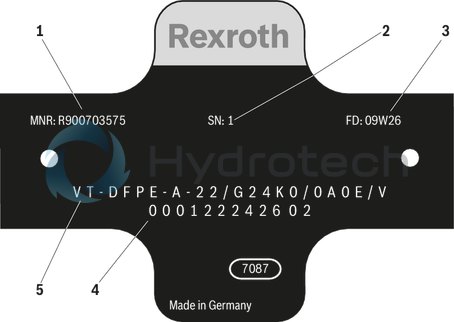 technical illustration-R900702586-Pilot valve for the pressure and flow control system SY(H)DFE. Operation through a proportional solenoid with electrical feedback Control electronics: VT-DFPE for SY(H)DFEE &rarr; integrated, analog