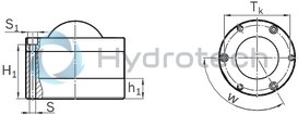 technical illustration-R053309000-Ball transfer units with felt seal &ndash; Size 90