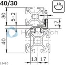 technical illustration-3842543410-Sealing strip 45/30