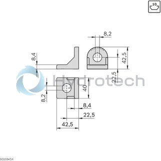 technical illustration-GUSSET R40X43-Bracket R40x43 set (standard)