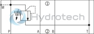 technical illustration-R901423495-Size 6, symbol A - T and B - T, with manual actuation