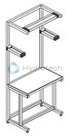 technical illustration-3842537343-With three GST outlet sockets for looping through the electrical current Very inexpensive to operate (low power consumption, long life) Low weight Suitable for use at ESD workstations SL&nbsp;78 electronic: Attached to a strut extension (workstations with B&nbsp;=&nbsp;990&nbsp;mm) or to a hanger (workstations with B&nbsp;&ne;&nbsp;990&nbsp;mm) SL&nbsp;48 electronic: Mounting to a hanger SL&nbsp;36 electronic: Fastening to the vertical strut of the strut extension