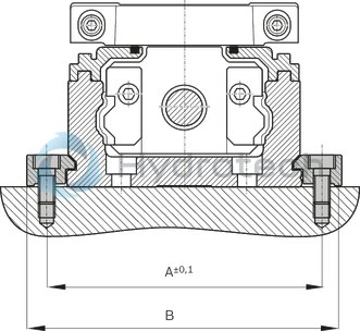 technical illustration-R030519868-Repeatability of up to &plusmn; 0.005 mm Positioning accuracy of up to &plusmn; 0.01 mm Guiding accuracy of up to &plusmn; 0.005 mm Quick installation and easy alignment of the axes thanks to the machined reference edge on the frame Simple motor mounting thanks to the centering recess and fastening thread Protection of the installation elements by selectable sheet cover