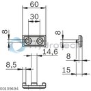 technical illustration-3842554708-Corner piece for frame profile 22.5x30, signal gray