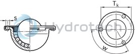 technical illustration-R053422310-Ball transfer units with felt seal &ndash; Size 22