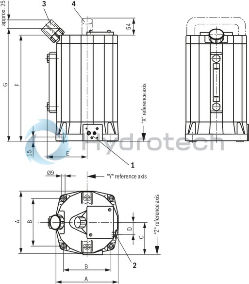 technical illustration-R901135103-Duty cycle, short-time operation S2 and intermittent operation S3 Compact design Low noise Wide field of application Large number of variants Complete hydraulic control possible Ready for connection