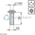 technical illustration-CAP COVER-Cover cap for sealing through holes D7.8