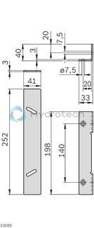 technical illustration-SWING DOOR LOCK-Chamber lock, swing door