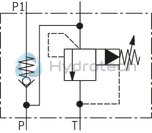 technical illustration-R900956020-Size 40, P &rarr; T, mechanically actuated