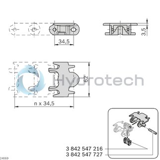technical illustration-3842546093-Chain plate for flat conveyor chain 160