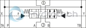 technical illustration-R900590053-Size 10, symbol E63, with hydraulic actuation,