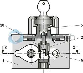 technical illustration-R900424902-Size 16, A &rarr; B, B &rarr; A, mechanically actuated