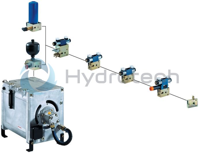 technical illustration-R904100644-100% duty cycle Compact design Low noise High cooling capacity Wide field of application Large number of variants Various mounting options Complete hydraulic control possible Ready for connection