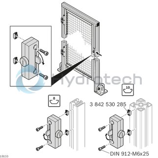 technical illustration-3842523320-Door lock, uniform locking