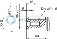 technical illustration-R900961556-Internal gear pump, size 11, pressure 350 bar for industrial applications, open circuit
