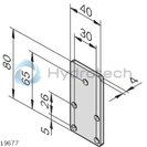 technical illustration-40X45 PLATE-Lean stop plate without stop