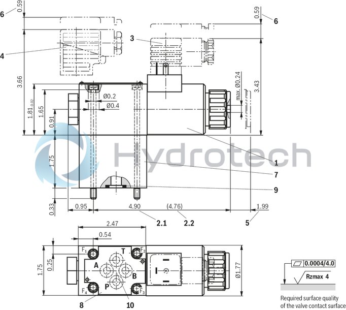 technical illustration-R900052621-Size 6, symbol UK, electrical with solenoid, 24 V DC