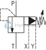 technical illustration-R978863482-For subplate mounting Porting pattern according to ISO&nbsp;6264-06-09 (NG10), ISO&nbsp;6264-08-13 (NG25) and ISO&nbsp;6264-10-17 (NG32) For threaded connection As screw-in cartridge valve (cartridge) 4 adjustment types for pressure adjustment, optionally<br>
• Rotary knob<br>
• Sleeve with hexagon and protective cap<br>
• Lockable rotary knob with scale<br>
• Rotary knob with scale 5 pressure ratings Corrosion-protected design
