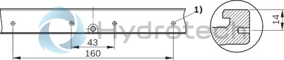 technical illustration-R037550010-Connection plates for CKK 090 &hellip; 200, R0375...10