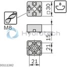 technical illustration-3842538656-End connector 30x30 set design<i>LINE</i>
