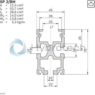 technical illustration-3842532697-Section profile SP 2/B-50, L6070