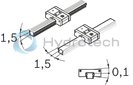 technical illustration-R190612500-The cam roller runner block (super version) is characterized by the following product features: Format SKS, size 25, aluminum, accuracy economic, load class FN