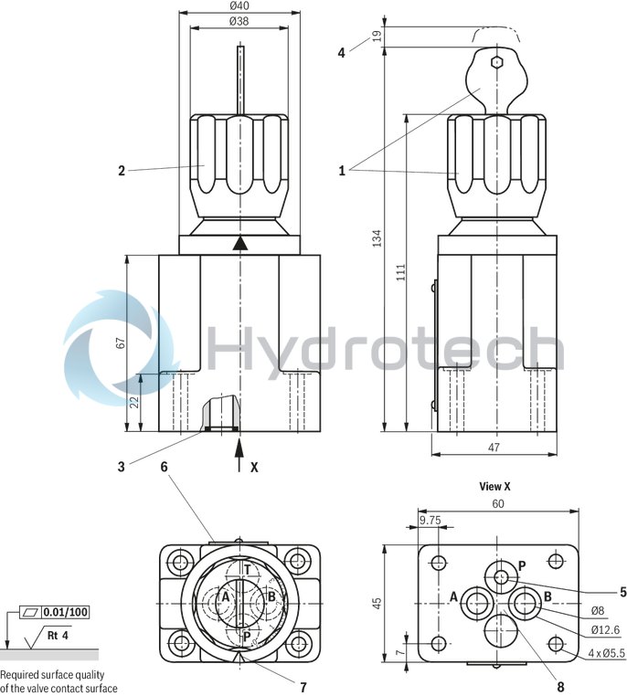 technical illustration-R900205515-Size 6, A &rarr; B, B &rarr; A, mechanically actuated