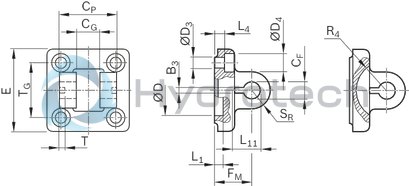 technical illustration-R349945200-Clevis mount on the belt side drive