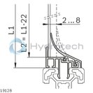 technical illustration-PROTECTIVE PANE-Protective pane profile, clean room, N8 basic profile
