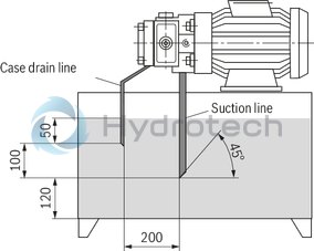 technical illustration-R900919237-Variable displacement pump, size 14 ccm, pressure 70 bar for industrial applications, open circuit