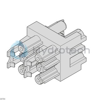 technical illustration-3842552226-Color temperature: 5000&nbsp;K With GST connecting socket (black&nbsp;=&nbsp;230&nbsp;V; blue&nbsp;=&nbsp;dimming) Service life: EU: 60,000&nbsp;h, USA/CAN: 50,000&nbsp;h Suitable for use at ESD workstations Controller By turning the rotary button, you can dim the lighting strength of the LED system lamps Multi-lamp dimming with a single controller available on request Connection cable DIM For wiring the controller to the system lamps Secure plug-and-play installation available in different lengths Color of plug: blue, color of cable: black POWER H-distributor (230 V) For connecting up to three lamps to one mains connection Compatible with 40x40 or 45x45 cable duct Color: black
